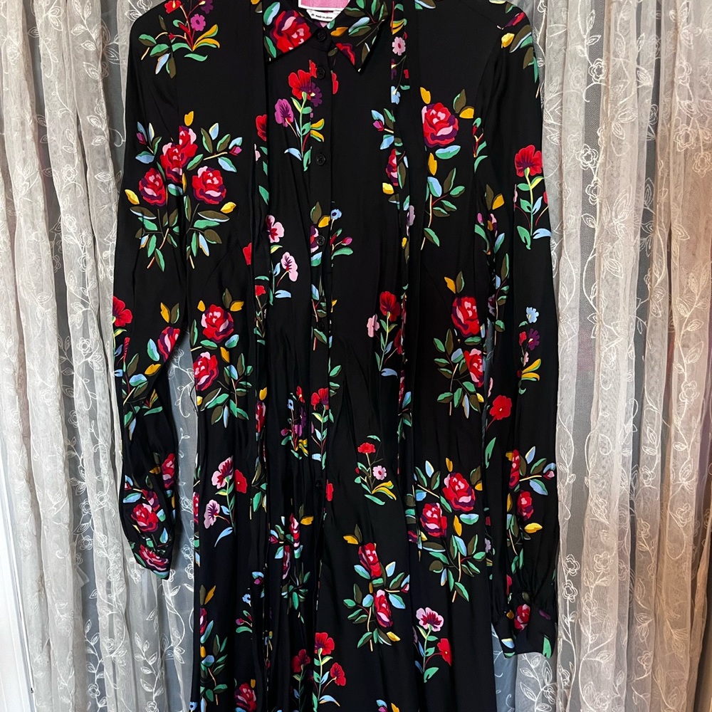Kate spade floral silk dress